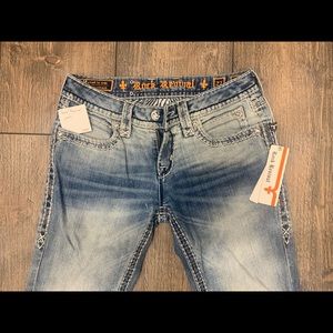 Rock Revival light denim jeans inseam 33 inches